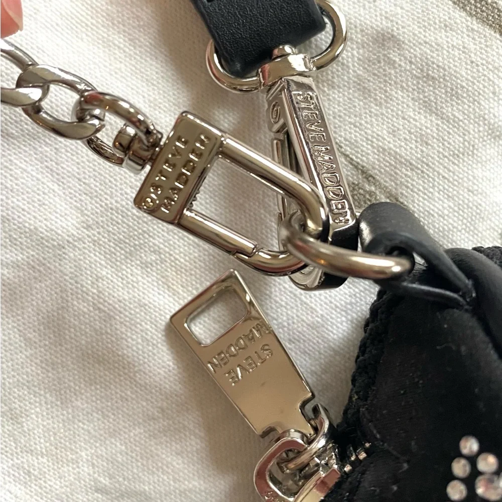 Steve Madden Rhinestone Bag with Adjustable Strap and Chain Strap π€π€ - Picture 7 of 11